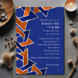 Bar Mitzvah Silver Blue Orange Star von David Einladung<br><div class="desc">Bar Mitzvah Silver Blue Orange Star von David Bar Mitzvah und Bat Mitzvah Einladung Set von Umua entworfen. Gedruckt und ausgeliefert von Zazzle oder seinen Partnern.</div>
