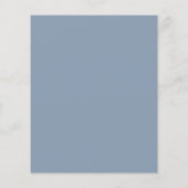 Bar Mitzvah Silver Dusty Blue Einladung (Rückseite)