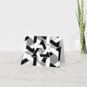 Bar Mitzvah Silver Schwarz-weißer Star von David Dankeskarte