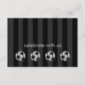 Bar Mitzvah Silver Soccer Balls Einladung (Vorderseite)