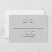 Bar Mitzvah Silver Soccer Balls RSVP Karte (Rückseite)