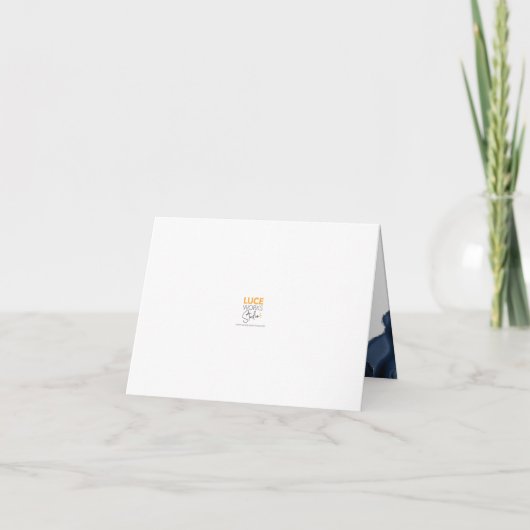 Bar Mitzvah Simple Modern Navy Blue Agate Script Dankeskarte (Rückseite)