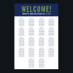 BAR MITZVAH SITZPLATZ 18 Tische grün Poster<br><div class="desc">durch kat massard >>>> WWW.SIMPLYSWEETPAPERIE.COM<<< - - - - - - - - - - - - - - - - A SEATING CHART is not only classy it is very handy to let your guest's know exactly where they are seated for your event. This is a lot simpler than...</div>