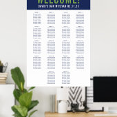 BAR MITZVAH SITZPLATZ 18 Tische grün Poster (Heimbüro)