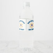 Bar Mitzvah Star David Wasserflaschenetikett (Rückseite)