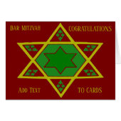 Bar Mitzvah, Star der David Card (Vorderseite (Horizontal))