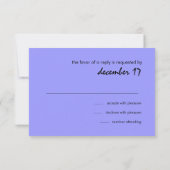 Bar Mitzvah Star of David Damask RSVP Card (Rückseite)