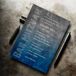 Bar Mitzvah Star von David Blue Grunge Einladung<br><div class="desc">Bar Mitzvah Star von David Blue Grunge Bar Mitzvah und Bat Mitzvah Einladung Sets von Umua entworfen. Gedruckt und ausgeliefert von Zazzle oder seinen Partnern.</div>