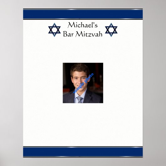 Bar Mitzvah, Star von David, Foto, Vorstandsmitgli Poster (Vorne)