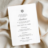 Bar Mitzvah Star von David Minimalistisch Modern