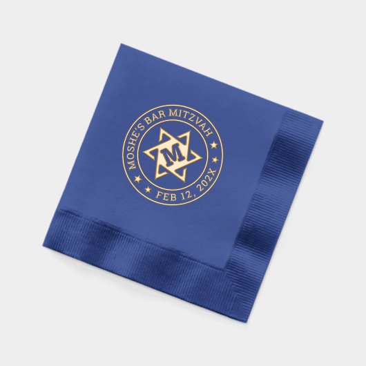 Bar mitzvah Star von David Monogram Servietten Mit Folie (Links)