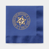 Bar mitzvah Star von David Monogram Servietten Mit Folie (Vorderseite)