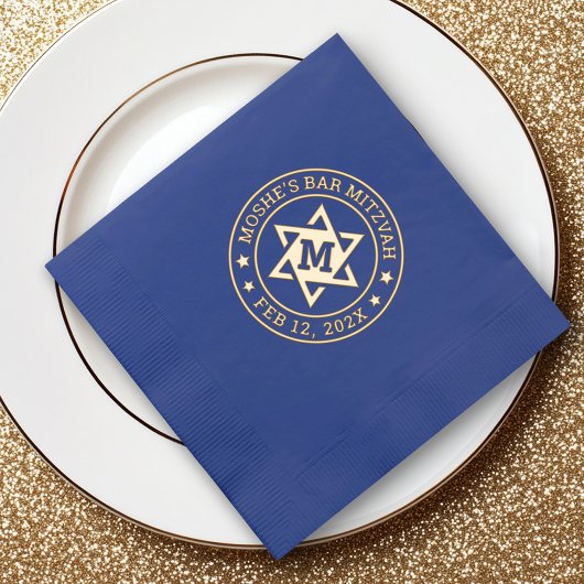 Bar mitzvah Star von David Monogram Servietten Mit Folie