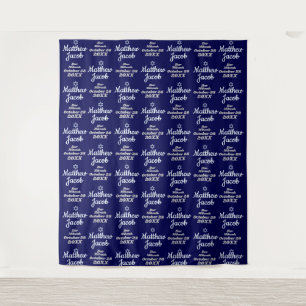 Bar Mitzvah Step und Repeat Backdrop Wandteppich
