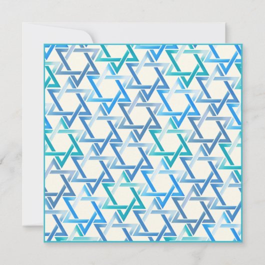 Bar Mitzvah Stern david Flat Save the Date Card (Rückseite)