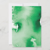 BAR MITZVAH Stern Modernes kelgrün Aquarell GUS Einladung (Rückseite)