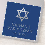 Bar Mitzvah Sticker für Dekor oder Favoriten<br><div class="desc">Verwenden Sie diese großen Bar Mitzvah Aufkleber als Dekorgegenstände,  um Schilder zu machen,  zu DIY-Kartons hinzuzufügen,  oder als Favoriten. Die blauen und silbernen Stern von David und moderne Schriftart schaffen ein lustiges,  edgy Aussehen,  das auch ziemlich klassisch ist.</div>