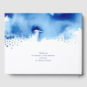 BAR MITZVAH Stilvoll goldsternblau-Aquarell Gästebuch (Rückseite)