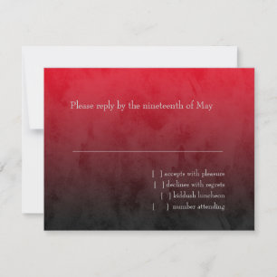 Bar Mitzvah stilvoller roter Davidsstern Ombre RSVP Karte