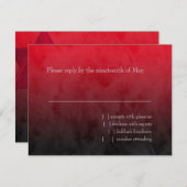 Bar Mitzvah stilvoller roter Davidsstern Ombre RSVP Karte (Vorne/Hinten)