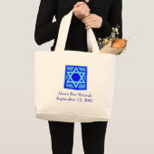 Bar Mitzvah Strand-Tasche (kundengerecht) Jumbo Stoffbeutel (Vorderseite (Produkt))