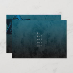 Bar Mitzvah Stylish Aquamarin Blue Star von David  Einladung