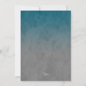 Bar Mitzvah Stylish Aquamarin Blue Star von David  Einladung (Rückseite)