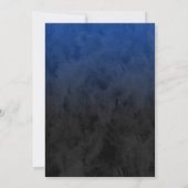 Bar Mitzvah Stylish Blue Star von David Ombre Einladung (Rückseite)