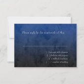 Bar Mitzvah Stylish Blue Star von David Ombre RSVP Karte (Vorderseite)
