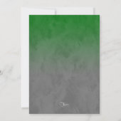 Bar Mitzvah Stylish Green Star von David Ombre Einladung (Rückseite)