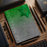 Bar Mitzvah Stylish Green Star von David Ombre Einladung<br><div class="desc">Bar Mitzvah und Bat Mitzvah laden Sets von Umua entworfen ein. Gedruckt und ausgeliefert von Zazzle oder seinen Partnern.</div>