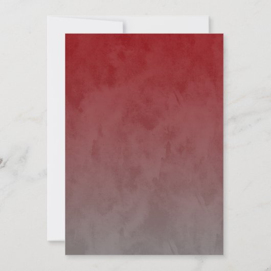 Bar Mitzvah Stylish Red Star von David Ombre Einladung (Rückseite)