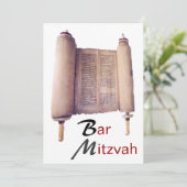 Bar Mitzvah Torah Einladung (Stehend Vorderseite)