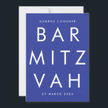 BAR MITZVAH Ultra Modern blue white QR CODE UAWG Einladung<br><div class="desc">BAR MITZVAH Ultra Modern Blue QR CODE UAWG & INVITATIONEN</div>