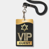 Bar Mitzvah VIP Lanyard ABZEICHEN Ausweis (Vorderseite mit Lanyard)
