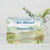 Bar Mitzvah Vista Einladung (Stehend Vorderseite)