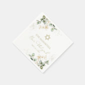Bar Mitzvah Watercolor Napkins | Eukalyptus Gilded Serviette (Ecke)