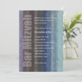 Bar Mitzvah Watercolor Stripes Einladung (Stehend Vorderseite)