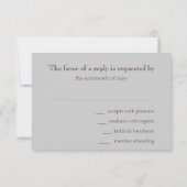 Bar Mitzvah Wein und Silberstreifen RSVP Karte (Rückseite)