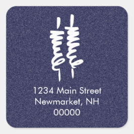 Bar Mitzvah White Torah Scrolls in jeder Farbe Quadratischer Aufkleber