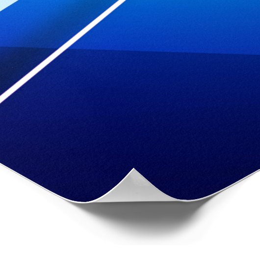 Bar Mitzvahs Modern Blue Geometric Poster (Ecke)