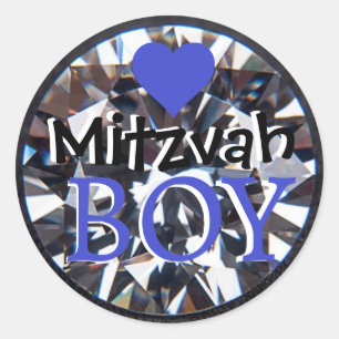 Bar-Mitzwa-Junge Runder Aufkleber