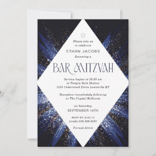 Bar Mizwa-Einladung Elegant Geometrisch Einladung