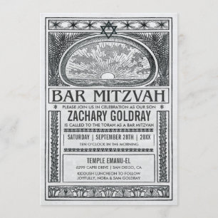 Bar-Mizwa-Einladungen Vintage Mystisch Einladung