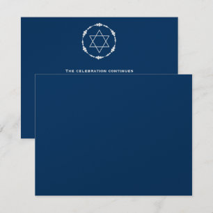 Bar Mizwa-Empfangsfeier Navy Blau METALLIC von Noa Einladung