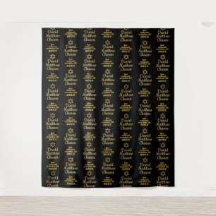 Bar-Mizwa-Hintergrund Schritt- und Wiederholungs Wandteppich