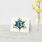 Bar Mizwa Karte (Gelbe Blume)