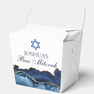 Bar-Mizwa-Party Navy Blau Gold Glück Geschenkschachtel