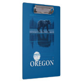 Bär Mondschein-im Vintagen Reise-Plakat Klemmbrett (Rechts)