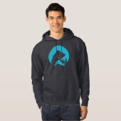 Bär Mountain Wald Mond Silhouette Hoodie (Vorne ganz)
